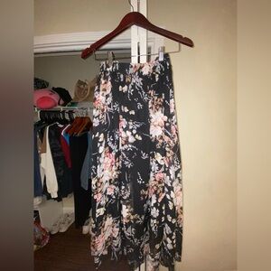 Black Floral Maxi Skirt from SHEIN